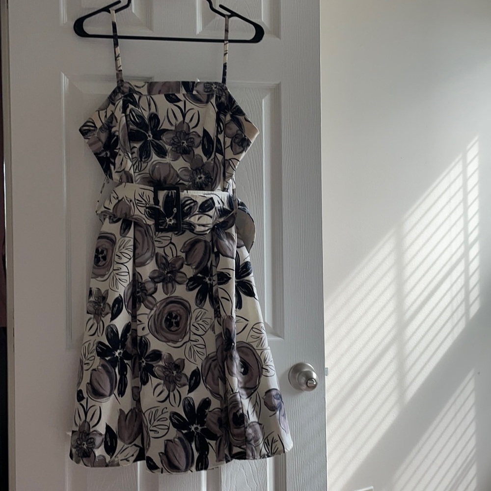 Beautiful grey floral cocktail dress
